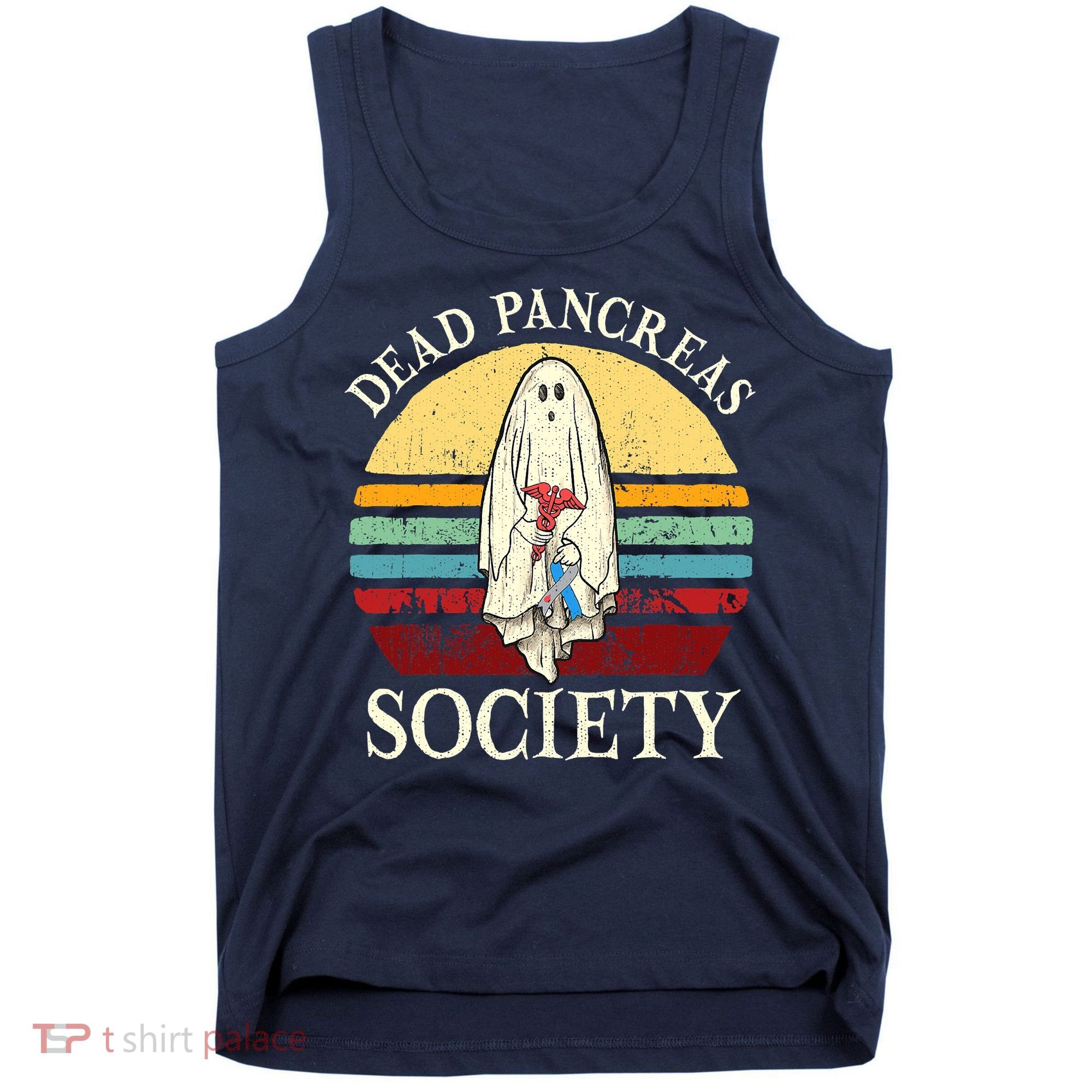 Diabetes Awareness Dead Pancreas Society Halloween Ghost Tank Top