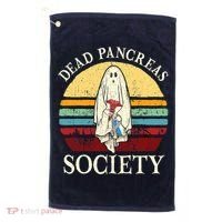 Diabetes Awareness Dead Pancreas Society Halloween Ghost Golf Towel thumb 0