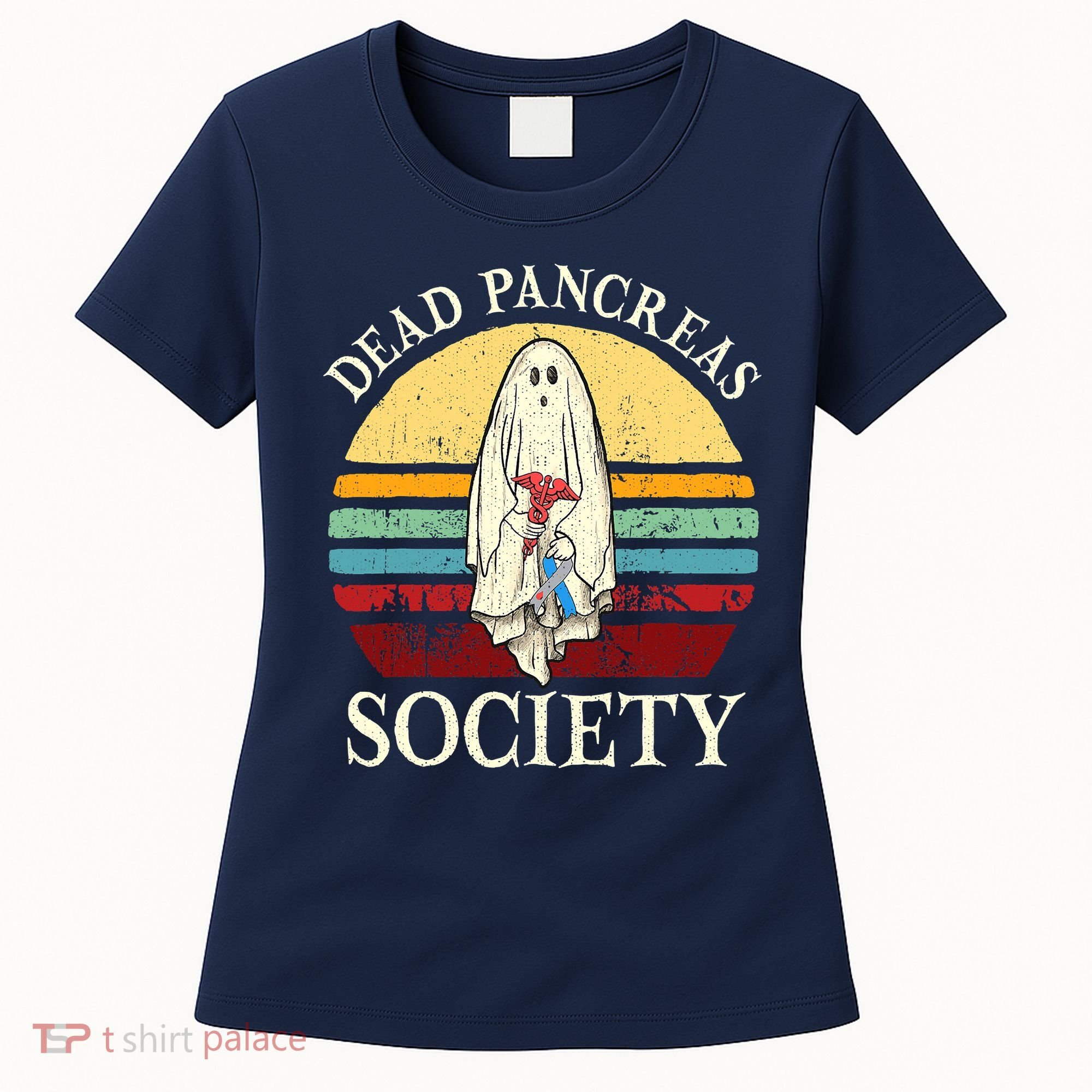 Diabetes Awareness Dead Pancreas Society Halloween Ghost Women's T-Shirt
