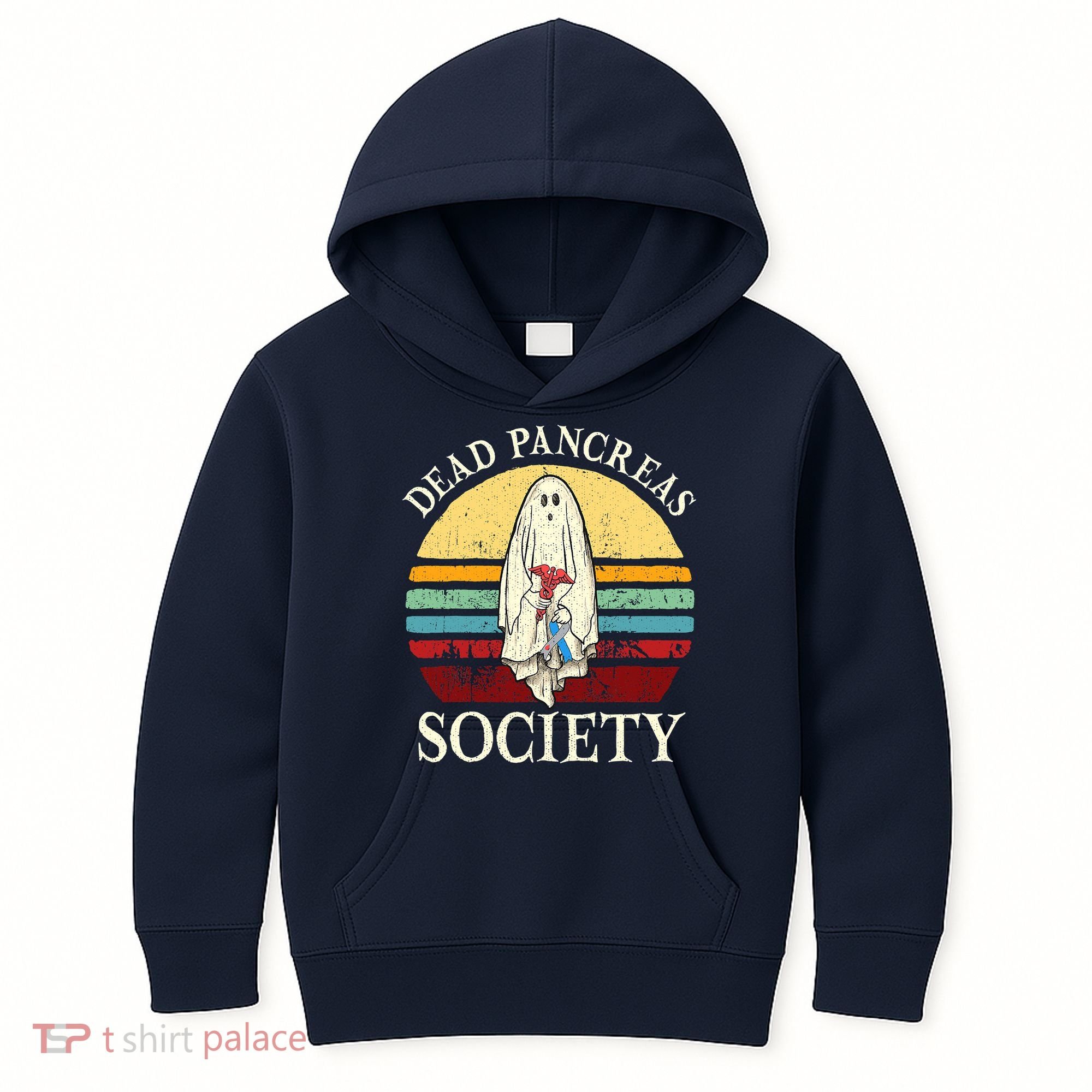 Diabetes Awareness Dead Pancreas Society Halloween Ghost Kids Hoodie