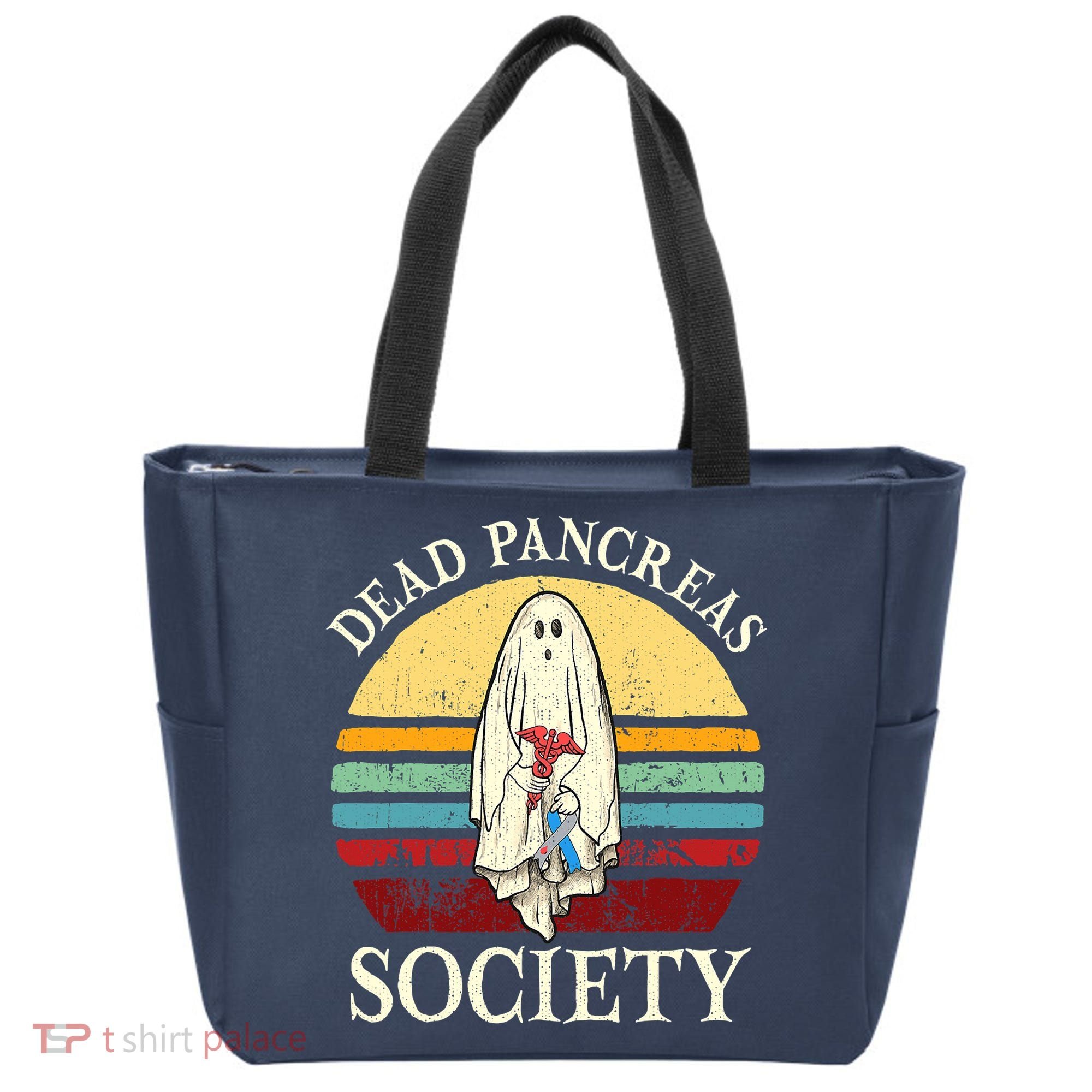 Diabetes Awareness Dead Pancreas Society Halloween Ghost Tote Bag