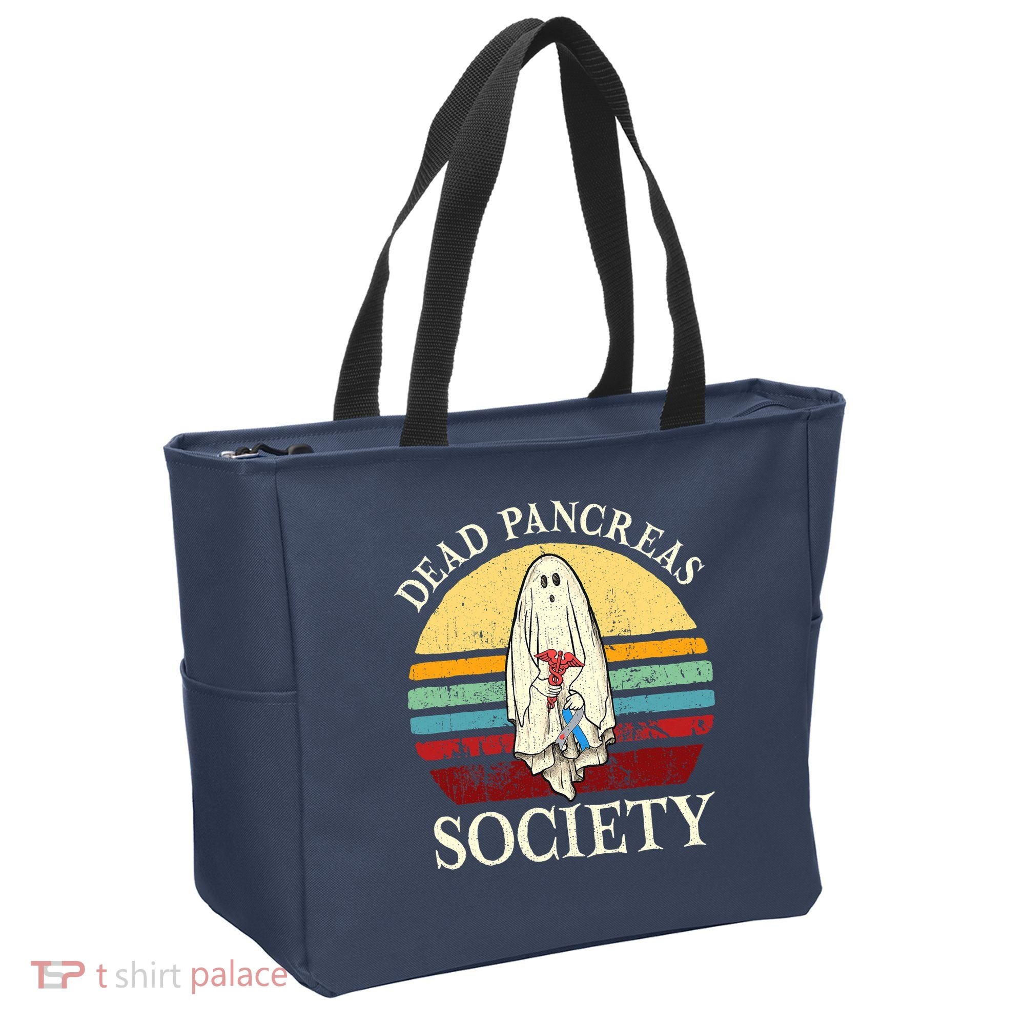 Diabetes Awareness Dead Pancreas Society Halloween Ghost Tote Bag