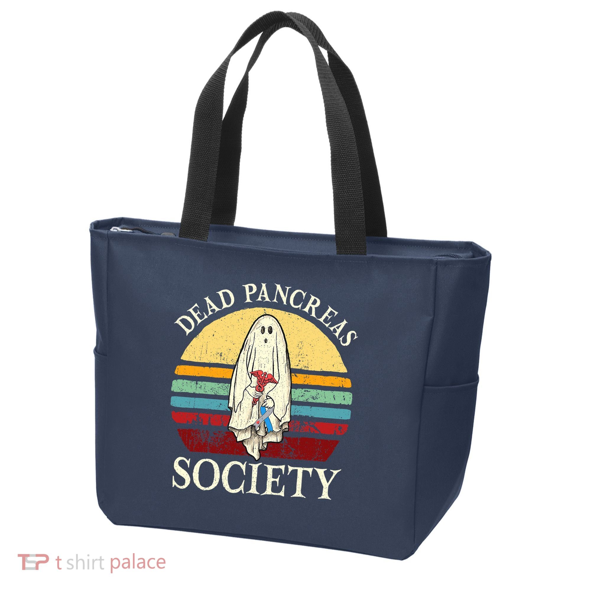 Diabetes Awareness Dead Pancreas Society Halloween Ghost Tote Bag