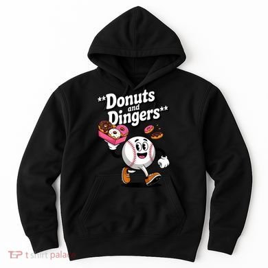 Donuts And Dingers Baseball Fan Humor Donut  Hoodie