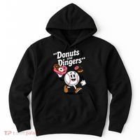 Donuts And Dingers Baseball Fan Humor Donut  Hoodie thumb 0