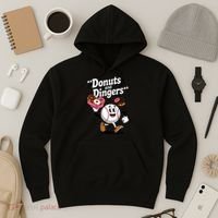 Donuts And Dingers Baseball Fan Humor Donut  Hoodie thumb 3