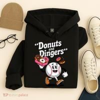Donuts And Dingers Baseball Fan Humor Donut  Hoodie thumb 4