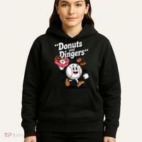 Donuts And Dingers Baseball Fan Humor Donut  Hoodie thumb 5