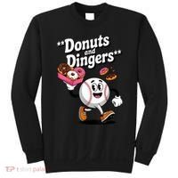 Donuts And Dingers Baseball Fan Humor Donut  Sweatshirt thumb 0