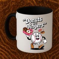 Donuts And Dingers Baseball Fan Humor Donut  Coffee Mug thumb 2