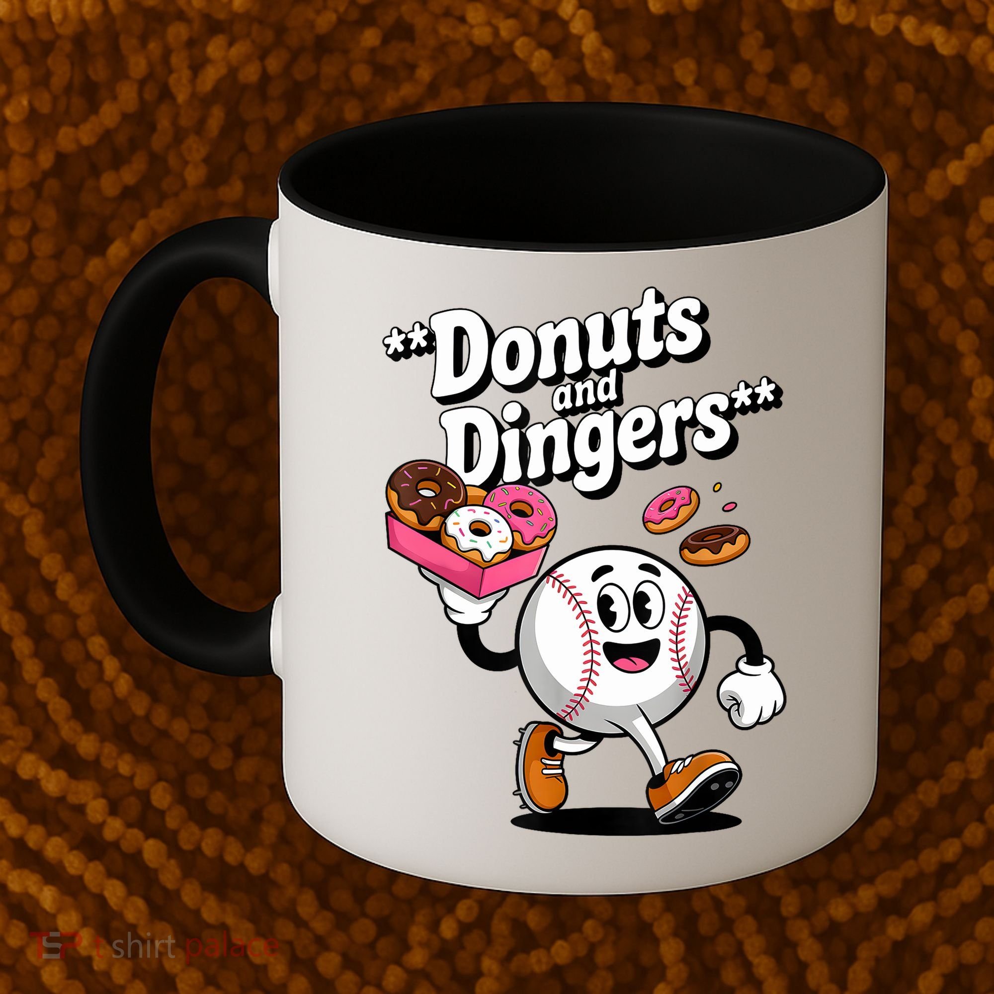 Donuts And Dingers Baseball Fan Humor Donut  Coffee Mug