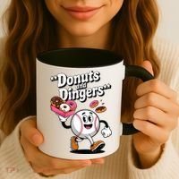 Donuts And Dingers Baseball Fan Humor Donut  Coffee Mug thumb 3