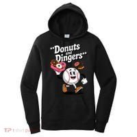 Donuts And Dingers Baseball Fan Humor Donut  Women's Hoodie thumb 0