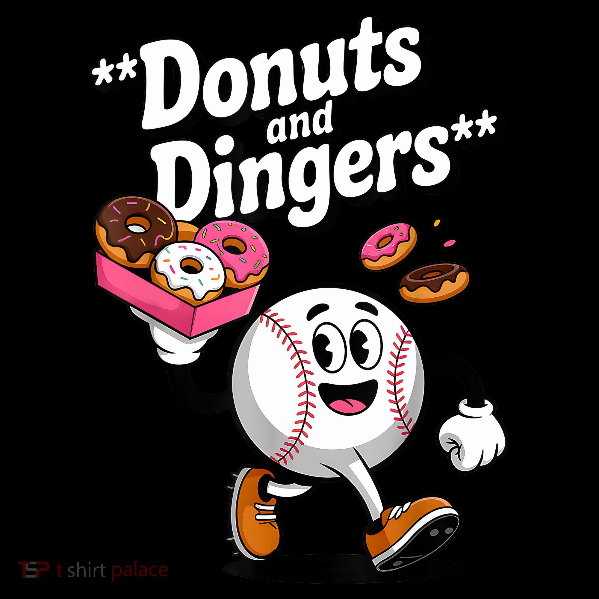 Donuts And Dingers Baseball Fan Humor Donut  Women's Hoodie