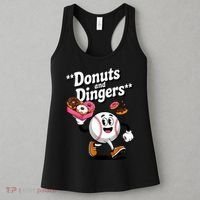 Donuts And Dingers Baseball Fan Humor Donut  Women's Tank Top thumb 3