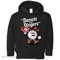 Donuts And Dingers Baseball Fan Humor Donut  Toddler Hoodie thumb 0