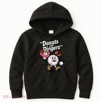 Donuts And Dingers Baseball Fan Humor Donut  Kids Hoodie thumb 0