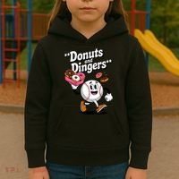 Donuts And Dingers Baseball Fan Humor Donut  Kids Hoodie thumb 3