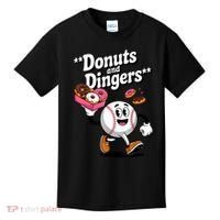 Donuts And Dingers Baseball Fan Humor Donut  Kids T-Shirt thumb 0