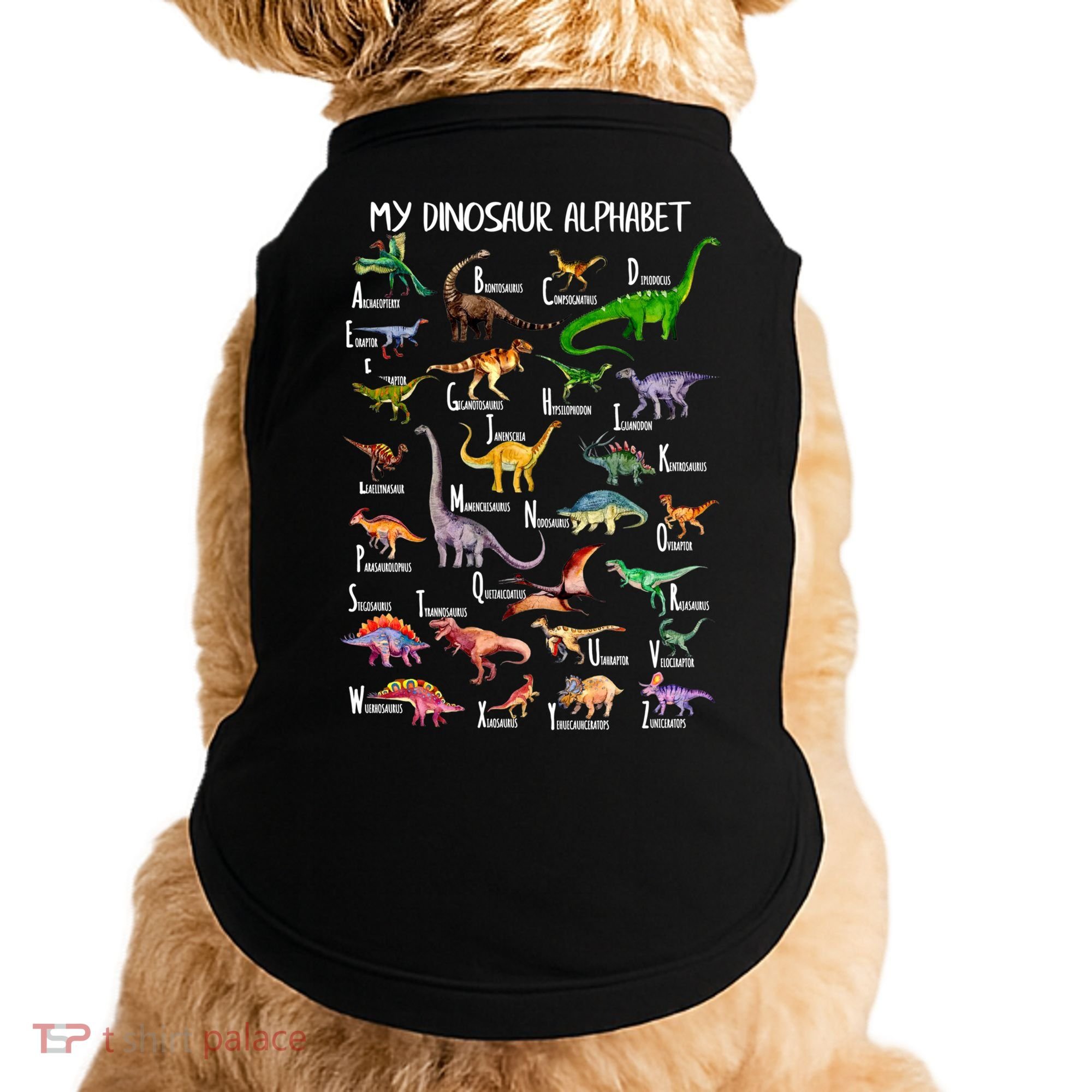 Dinosaur Alphabet Dino Abc For Boys Kid Az Teacher Cute Gift Doggie Tank