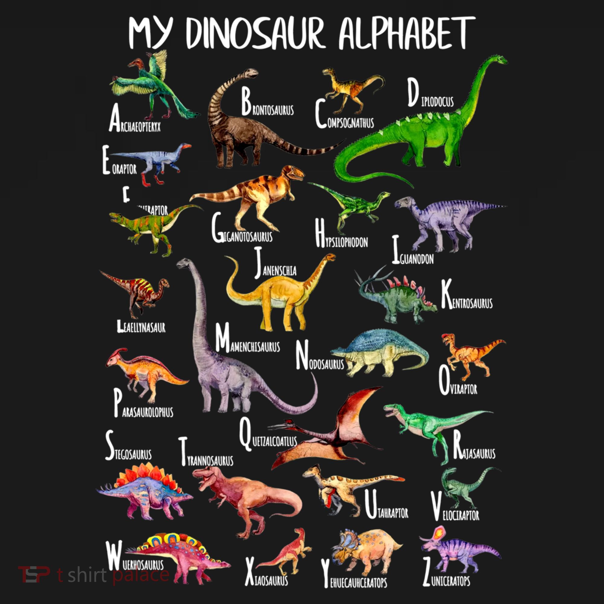 Dinosaur Alphabet Dino Abc For Boys Kid Az Teacher Cute Gift Backpack