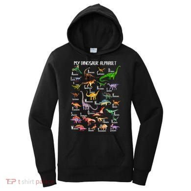 Dinosaur Alphabet Dino Abc For Boys Kid Az Teacher Cute Gift Women's Hoodie