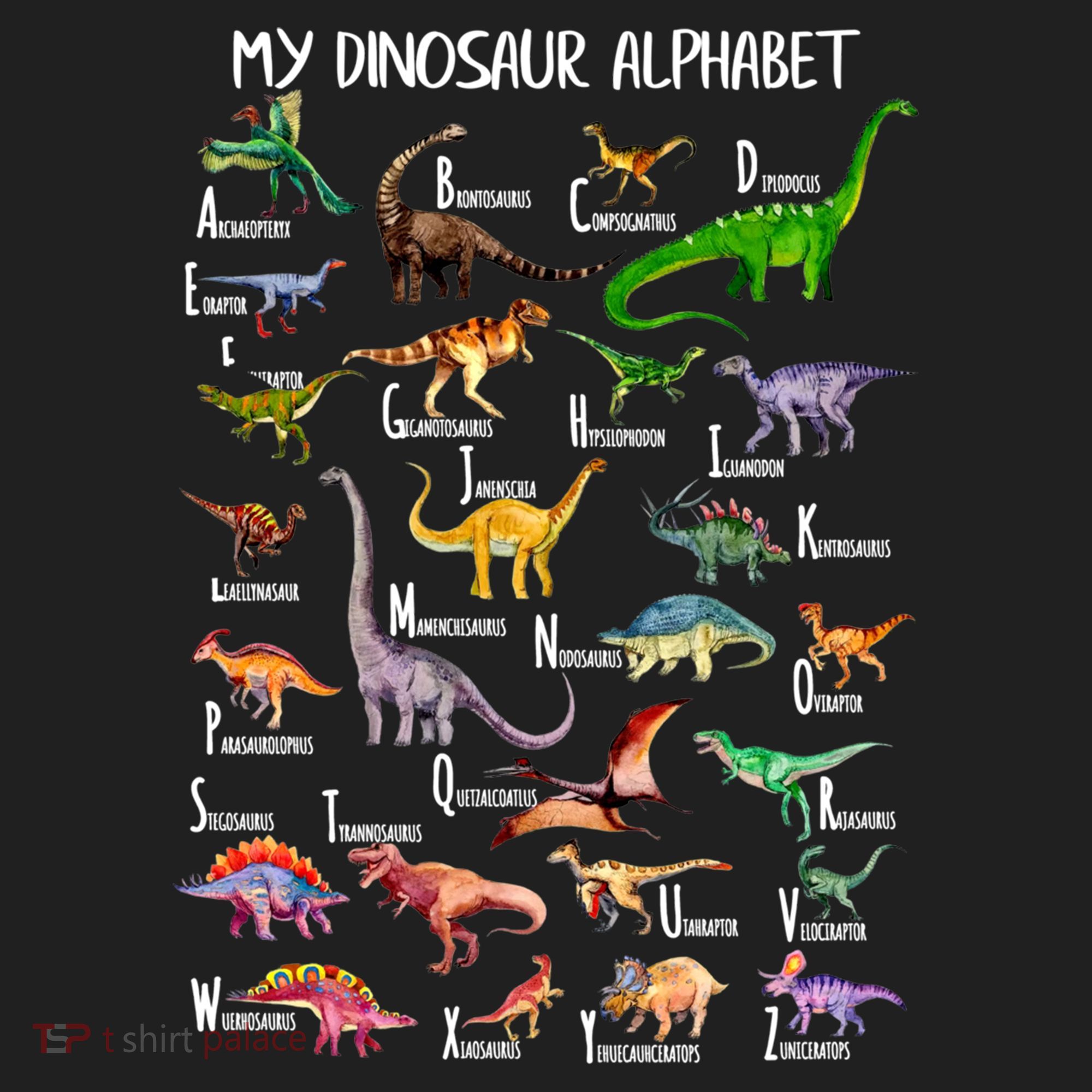 Dinosaur Alphabet Dino Abc For Boys Kid Az Teacher Cute Gift Golf Towel