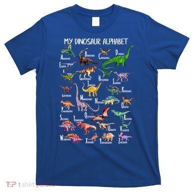 Dinosaur Alphabet Dino Abc For Boys Kid Az Teacher Cute Gift T-Shirt