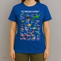 Dinosaur Alphabet Dino Abc For Boys Kid Az Teacher Cute Gift T-Shirt thumb 4