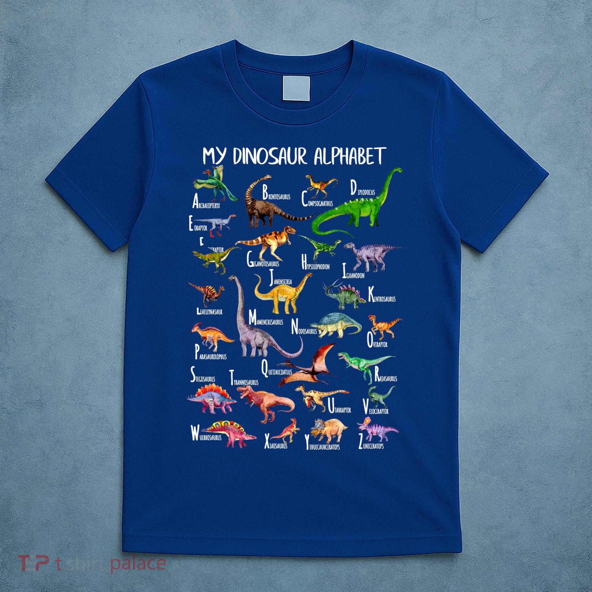 Dinosaur Alphabet Dino Abc For Boys Kid Az Teacher Cute Gift T-Shirt
