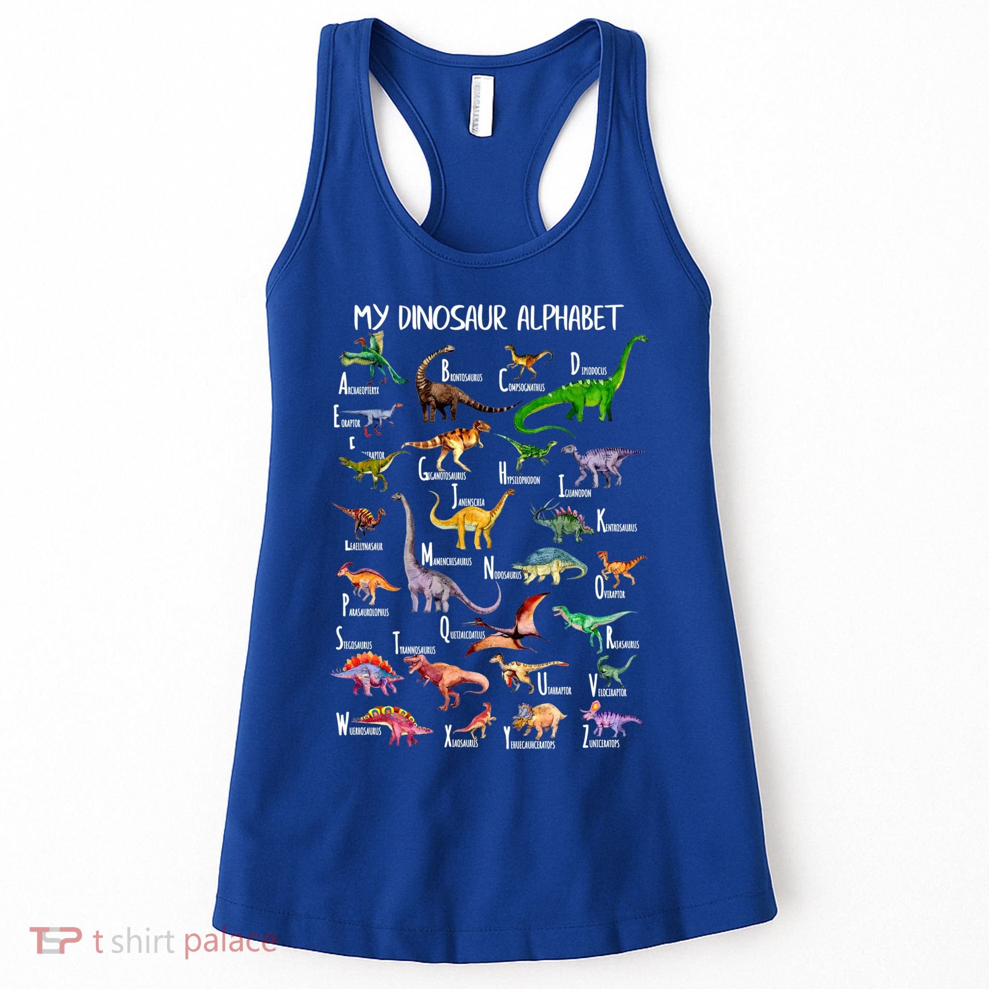 Dinosaur Alphabet Dino Abc For Boys Kid Az Teacher Cute Gift Women's Tank Top