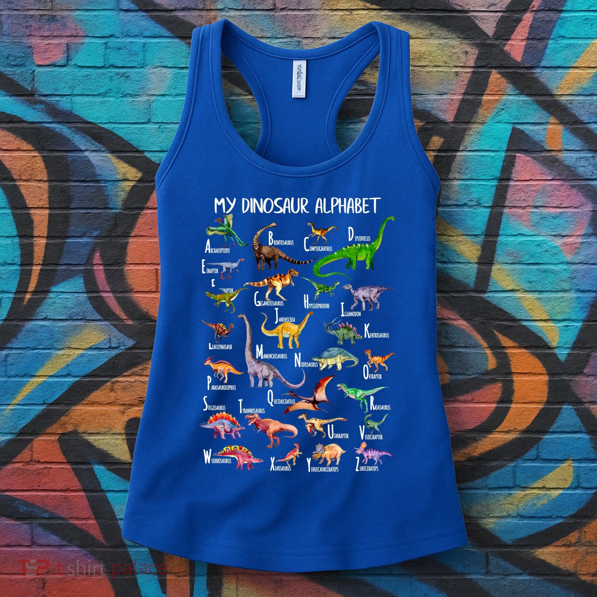 Dinosaur Alphabet Dino Abc For Boys Kid Az Teacher Cute Gift Women's Tank Top