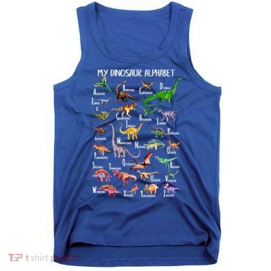 Dinosaur Alphabet Dino Abc For Boys Kid Az Teacher Cute Gift Tank Top