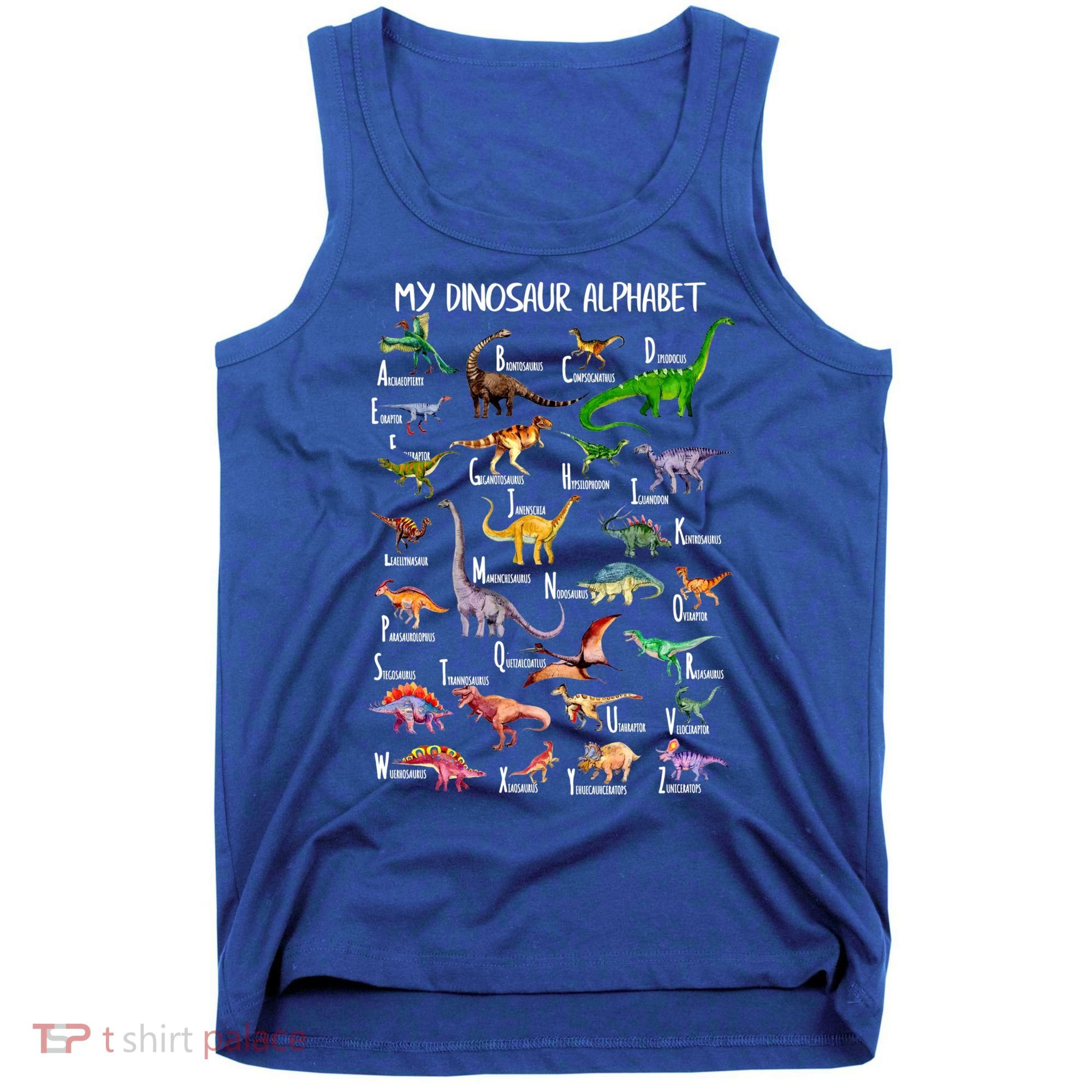 Dinosaur Alphabet Dino Abc For Boys Kid Az Teacher Cute Gift Tank Top
