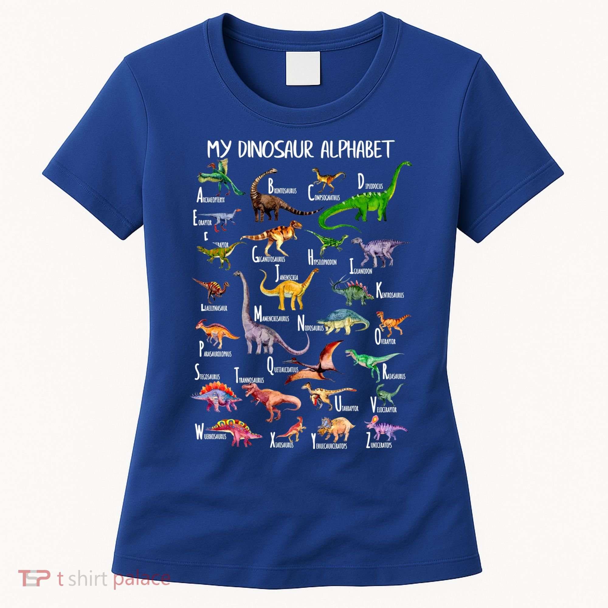 Dinosaur Alphabet Dino Abc For Boys Kid Az Teacher Cute Gift Women's T-Shirt
