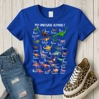 Dinosaur Alphabet Dino Abc For Boys Kid Az Teacher Cute Gift Women's T-Shirt thumb 3