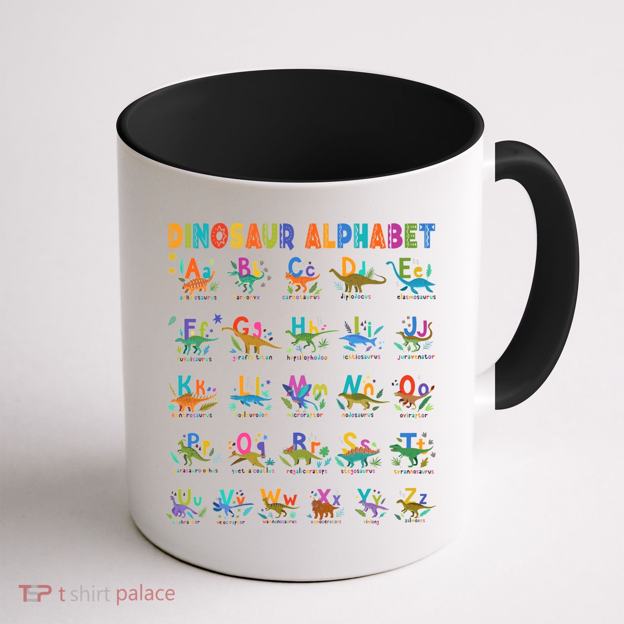 Dinosaur Alphabet Dino Abcs Learning For Boys Kids Adult Cool Gift Coffee Mug