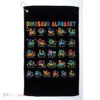 Dinosaur Alphabet Dino Abcs Learning For Boys Kids Adult Cool Gift Golf Towel thumb 0