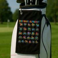 Dinosaur Alphabet Dino Abcs Learning For Boys Kids Adult Cool Gift Golf Towel thumb 2