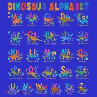 Dinosaur Alphabet Dino Abcs Learning For Boys Kids Adult Cool Gift Coaster thumb 2