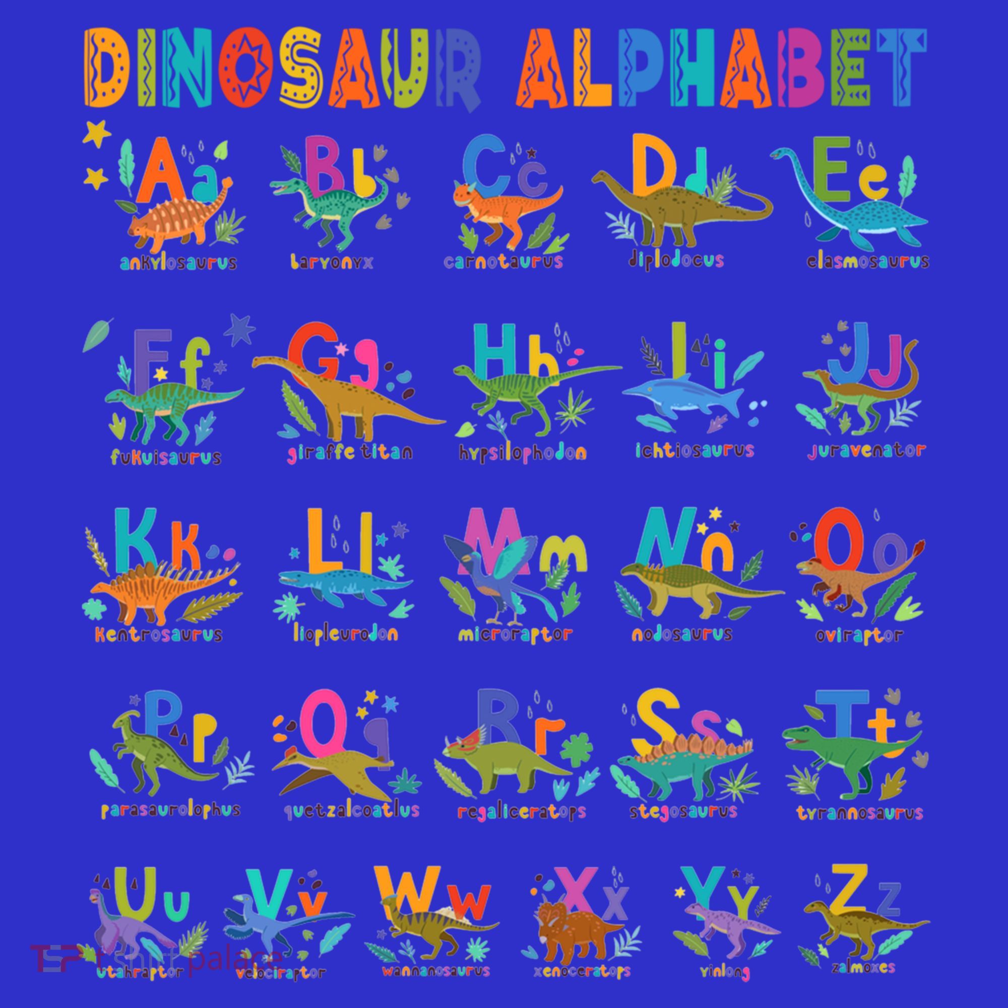 Dinosaur Alphabet Dino Abcs Learning For Boys Kids Adult Cool Gift Women's Tank Top