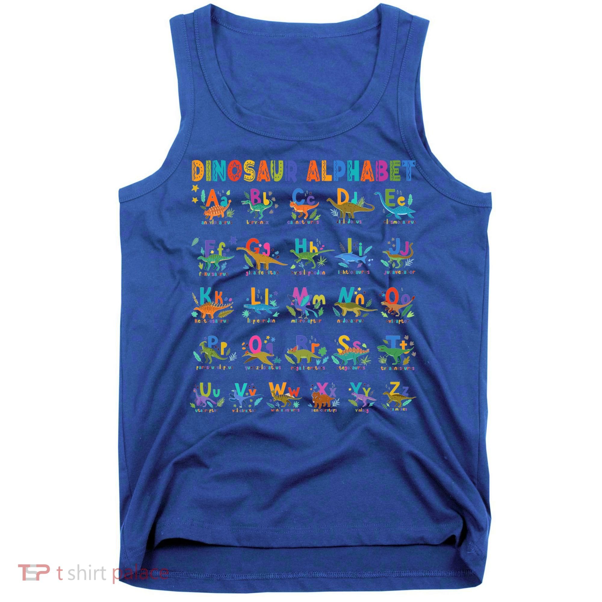 Dinosaur Alphabet Dino Abcs Learning For Boys Kids Adult Cool Gift Tank Top