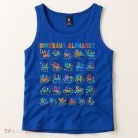 Dinosaur Alphabet Dino Abcs Learning For Boys Kids Adult Cool Gift Tank Top thumb 2