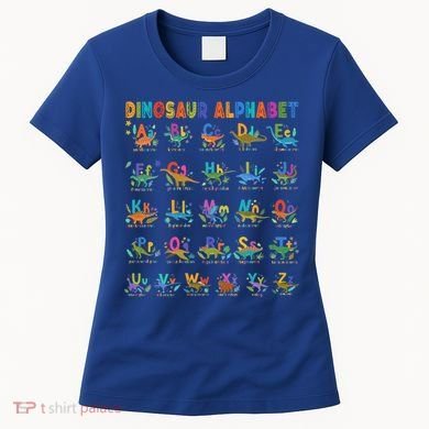 Dinosaur Alphabet Dino Abcs Learning For Boys Kids Adult Cool Gift Women's T-Shirt