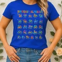 Dinosaur Alphabet Dino Abcs Learning For Boys Kids Adult Cool Gift Women's T-Shirt thumb 2