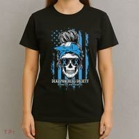Diabetes Awareness Dead Pancreas Society Messy Bun T-Shirt thumb 4