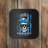 Diabetes Awareness Dead Pancreas Society Messy Bun Coaster thumb 0