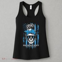 Diabetes Awareness Dead Pancreas Society Messy Bun Women's Tank Top thumb 3