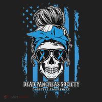 Diabetes Awareness Dead Pancreas Society Messy Bun Hat thumb 2