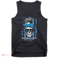 Diabetes Awareness Dead Pancreas Society Messy Bun Tank Top thumb 0